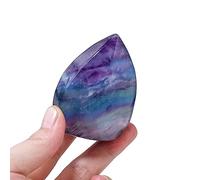 VWWJCCRO 1PC Crystal Feather Fluorite Torch Carving Gemstone Flame Ornament Home Decoration (Size : 200-250g)