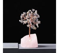VWWJCCRO 1PC Crystal Rubble Fortune Tree Rough Flower Irregular Rose Quartz raw Stone Base Home Decoration (Color : Labradorite R)