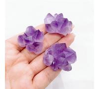VWWJCCRO Beautiful Amethyst Cluster Flower Irregular Crystal Quartz Aquarium Gift (Size : 3PCS)