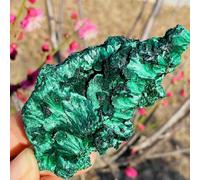VWWJCCRO Beautiful Velvet Malachite Crystal Cluster Quartz Ornaments (Size : 200-250g)
