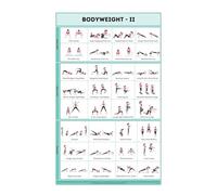 VWWJCCRO Calisthenics Workout Chart - Bodyweight Training Poster with Progressions, Home Exercise Guide for Strength & Conditioning, Motivational Gym Art(Framed,08x12inch(20x30cm))