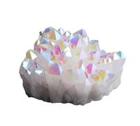 VWWJCCRO Crystal Cluster Quartz Crystals Rainbow Titanium White Gemstone Collection Decor Gift,100-150g