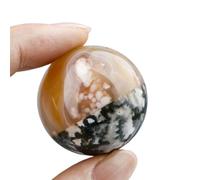 VWWJCCRO Crystal Powder Cherry Blossom Water Grass Agate Splicing Ball Living Room Office Decoration Ornaments,40~50mm