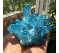 VWWJCCRO Decorative Ornaments Blue Flame Halo Quartz Crystal Cluster