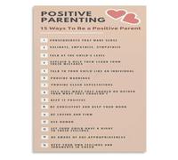 VWWJCCRO Gentle Parenting Principles Poster Discipline Guide Educational Wall Decor For Room(Framed,08x12inch(20x30cm))