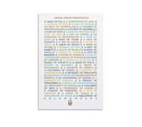 VWWJCCRO Interesting Collective Nouns Animal Groups Poster Canvas Wall-Art for Living Room Bedroom or Library Decor Conversation Starting Art Print(Framed,12x18inch(30x45cm))