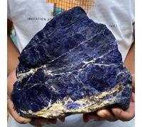 VWWJCCRO Large Noble Dark Blue Sodalite Crystal Gemstone Rough Raw Rock Home Decor(900-1000g)