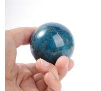 VWWJCCRO Polished Blue Apatite Crystal Sphere | Ball Sculpture Figurine | Feng Shui Divination Gemstone |Decorations Gifts|Home Desk Decor,45~50mm