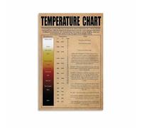 VWWJCCRO Pottery Knowledge Poster Kiln Firing Temperature Guide Chart Canvas Print Wall-Art for Studio Workshop(Unframed,16x24inch(40x60cm))