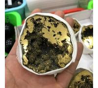 VWWJCCRO Stone Yellow Metal Angel Halo Earth Crystal Titanium Bismuth Silicon iris Cluster Cures (2pcs)