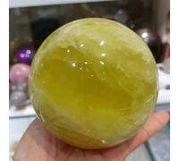 VWWJCCRO Stone Yellow Quartz Crystal Ball, Home Office Decoration Aquarium(Size:700-800g)