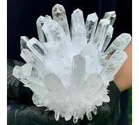 VWWJCCRO Transparent Crystal Group White Cluster Home Decoration (Size : 700-750g)