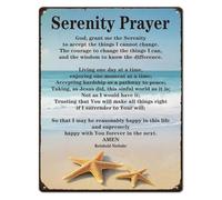 VWWJCCRO Vintage Tin Wall Sign Serenity Quote with Starfish Beach Theme Scripture Saying Coastal Farmhouse Decor for Church Home Office 8 X 12 in