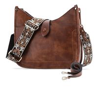VX VONXURY Crossbody Purse for Women Elegant Shoulder Bag with 2 Adjustable Straps Vegan PU Leather Trendy Handbag with Zipper and Buckle Closure for Travel Work Daily