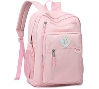 VX VONXURY Kids Backpack, Classical Middle School Bookbag, Lightweight Water Resistant Daypack for Teens Boys Girls (Pink)