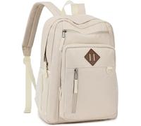VX VONXURY Kids Backpack, Classical Middle School Bookbag, Lightweight Water Resistant Daypack for Teens Boys Girls (Beige)