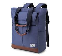 VX VONXURY Laptop Backpack for Men Water Resistant 15.6Inch Tote Backpack Women Wide Open Convertible School Backpack for College Work (Blue)