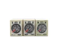 VXAXPOHZA Power-on Delay Timer H3Y-4 220VAC Time Relay 3S 5S 10S 30S 60S 5M 10M 30M 60M 14Pin Small Adjustable with Base Socket PYF14A(0-30M)
