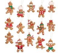 Vxcbad 15PCS Christmas Gingerbread Ornaments, Christmas Decorations Gingerbread Man,Hang Decorations for Christmas Trees, Garlands, Windows, Fireplace Mantels