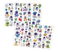 Vxcbad 16 Sheets Space Stickers, Space Stickers for Kids, Sticker for Spaceman DIY Decorative Decals for Water Cup Laptops Scrapbook Phones Skateboards