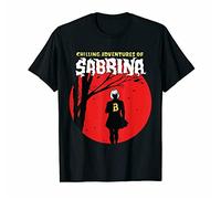 VXCEVF Gown Creepy Forest Chilling Adventures of Sabrina The Witch Horror Movie Black T-Shir Black(Medium)