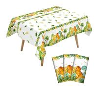 Vxcvzv 3 Pack Jungle Animal Tablecloths 220x130cm Waterproof Birthday Party Decorations for Kids Baby Shower Safari Theme Party Supplies (3, dinosaur, 220 * 130cm)
