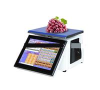 VXDEFP Cash Register Till, Cash Register Scale, Spicy Hotpot Electronic Scale Snack Fruit Touch Screen Weighing Cash Register All-in-one Machine