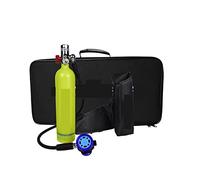 VXDEFP Scuba Diving Tank Set 1000ML Large Capacity Portable Snorkeling Oxygen Cylinder 20MPA Aviation Aluminum Divers Respirator(Package A Green)