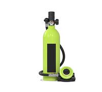 VXDEFP Scuba Diving Tank Set 1L Emergency Spare Diving Respirator Set Oxygen Cylinder Simple And Portable(Groen)