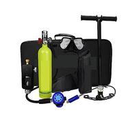 VXDEFP Scuba Diving Tank Set 1L Portable Diving Respirator, Oxygen Cylinder Equipment For Outdoor Sports Supporting 10-15 Minutes Underwater Breathing, Diving Equipment(Package B Green)