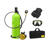 VXDEFP Scuba Diving Tank Set 2L Diving Snorkeling Equipment Breathing Tube(Blackhead in green bottle)