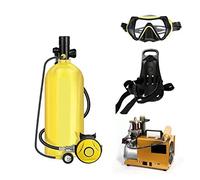 VXDEFP Scuba Diving Tank Set 3L Cylinder Diving Snorkeling Equipment Diving Respirator Fish Gill Oxygen Cylinder Equipment(3 liter complete set)