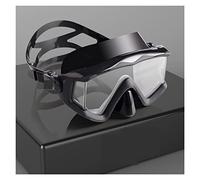VXDEFP Scuba Diving Tank Set Adult Diving Mask Panoramic Tempered Glass Snorkeling Dive Mask, Premium Swim Goggles With Nose Cover Snorkeling(Matte Black)