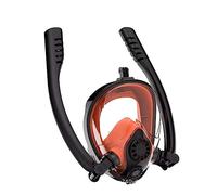 VXDEFP Scuba Diving Tank Set K2 One-way Rebreathing Separation Submersible, Double-pipe Silicone Outdoor Swimming Snorkeling Mask(Nero)
