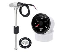 VXDEFP Water Level Sensor, 0-190 Ohm 52mm Fuel Level Gauge+Fuel Float Level Sensor 100-600mm For Marine Car RV Boat 7 Color LED Oil Tank Level Inidcator(450mm)