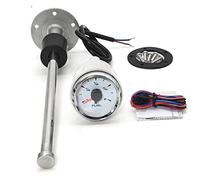 VXDEFP Water Level Sensor, AD 8 Colors Backlight Oil Tank Indication 52mm Fuel Meter With 0-190ohm Fuel Level Senor 100-500MM For Marine Boat Car Gauge(X425mm)