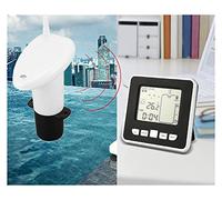 VXDEFP Water Level Sensor, Ultrasonic Wireless Water Tank Liquid Depth Level Meter Sensor With Temperature Display Time Alarm Tank Empty Alert