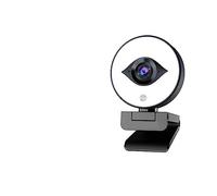 VXDEFP Webcam FHD 60FPS 1080P Webcam Live Streaming With Ring Light, USB Web Camera Autofocus 2 Stereo DSP For Conferencing