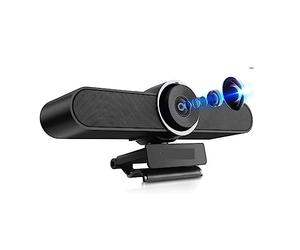 VXDEFP Webcam for PC 4K Conference Room Webcam With Microphone And Speaker 8MP Computer Video Camera With Wide Angle AI Auto Framing For Streaming