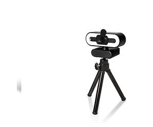 VXDEFP Webcam for PC Webcam 1080P 4K Full HD With Ring Fill Light Laptop PC Computer Live Broadcast Video Web Cam With Microphone Rotating Cameras(4K with Holder)