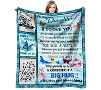 VXDRZGT Daughter Blanket from Mom, Daughter Graduation Gifts from Mom, Graduation Gifts for Daughters 2025, Birthday Gift for Daughters Adult from Mother, to My Daughter Blanket 60 x 50 inch