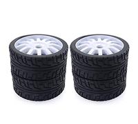 VXELY 100mm Rubber Tyres Wheels 17mm Hex Redcat for HSP, for HPI, for, for Kyosho, for Hobao Team, for LOSI, for Carson, 1/8 Buggy On- road RC Car Rc Car Tyre(4pcs F08426A)