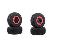 VXELY 110mm RC Car Beadlock Rubber Tires Wheel Rim Set 1/10 Short Course Truck, for ARRMA, SENTON 4X4 550 MEGA, for XLH, 9125, for, for Traxxas, Slash Rc Car Tyre(AX-3008)