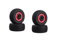 VXELY 110mm RC Car Beadlock Rubber Tires Wheel Rim Set 1/10 Short Course Truck, for ARRMA, SENTON 4X4 550 MEGA, for XLH, 9125, for, for Traxxas, Slash Rc Car Tyre(AX-3007)