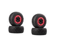 VXELY 110mm RC Car Beadlock Rubber Tires Wheel Rim Set 1/10 Short Course Truck, for ARRMA, SENTON 4X4 550 MEGA, for XLH, 9125, for, for Traxxas, Slash Rc Car Tyre(AX-4008)