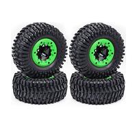 VXELY 110mm RC Car Rubber Tires Wheel Rim Set 1/10 Short Course Truck, for ARRMA, SENTON 4X4 550 MEGA XLH 9125, for Traxxas, Slash Rc Car Tyre(7545 green)