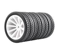 VXELY 1Set 4PCS Rubber RC Racing Tires Car On Road Wheel Rim, for HSP, for HPI, 1/10, for HSP, 94123/94122/94103/D4/D3 603 All Rc Car Tyre(602-6085)
