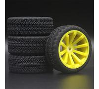 VXELY 1Set 4PCS Rubber RC Racing Tires Car On Road Wheel Rim, for HSP, for HPI, 1/10, for HSP, 94123/94122/94103/D4/D3 603 All Rc Car Tyre(600-8006)