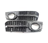VXELY 2Pcs Gloss Black Honeycomb Front Fog Light Frame Auto Spare Parts For A4B8 8K0807681 8K0807682 Fog Light Trim Frame