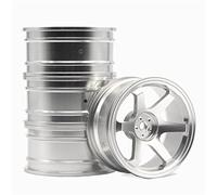 VXELY 4 Pcs 1 Set Aluminum Alloy Metal Whee Rim, for HPI, for HSP, RC Model 1:10 On-Road Racing Car, for HSP, 94123/94122/94103 D4/D3/CS Rc Car Tyre(110S)